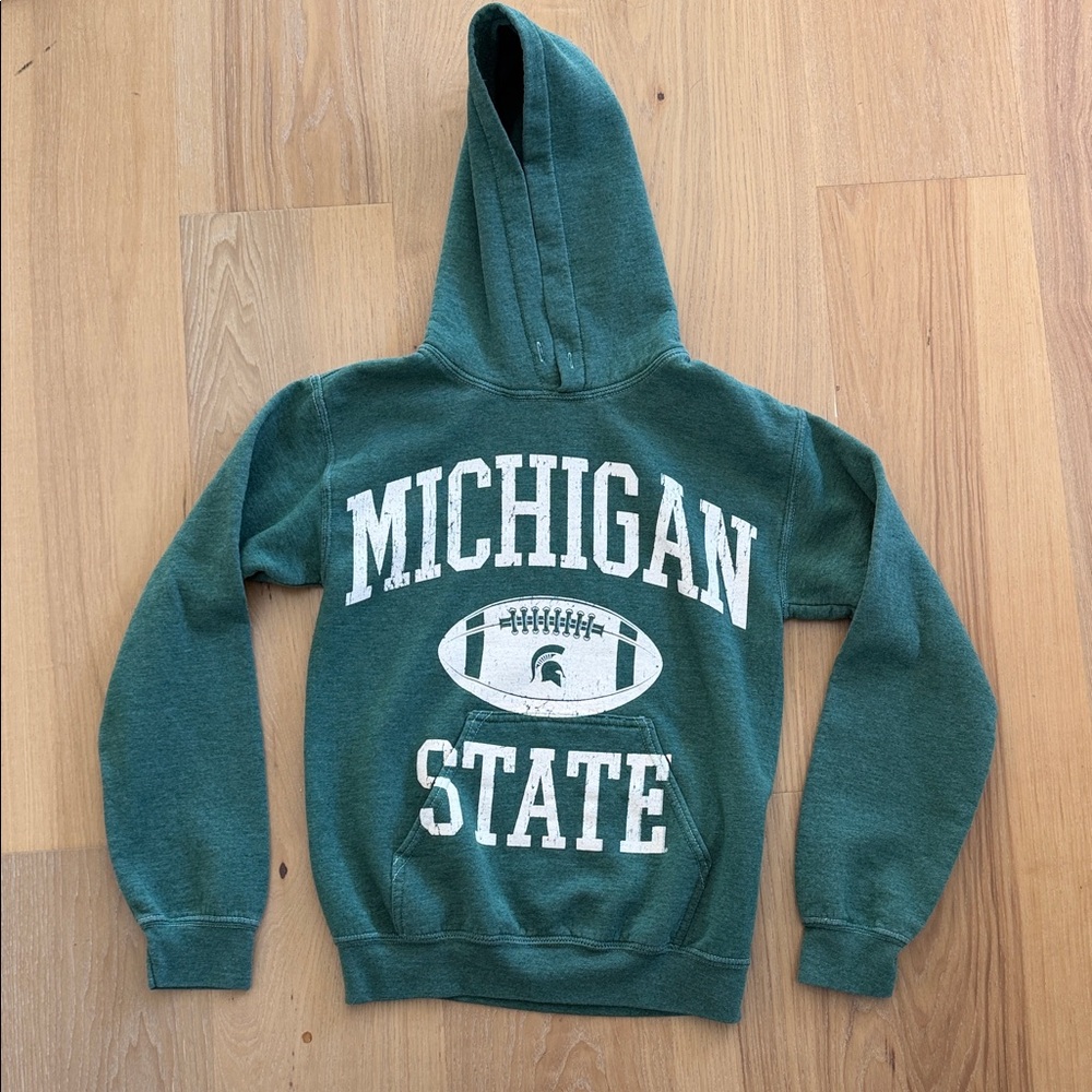 Green Michigan State Hoodie